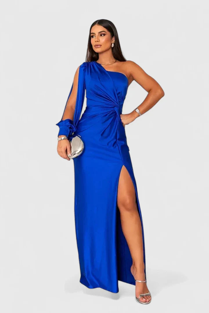 Denicia | One-Shoulder Elegant Maxi Dress