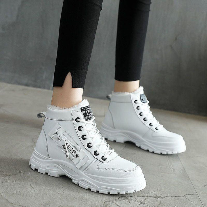 Marla | Lace-Up Faux Fur Lined Ankle Boots