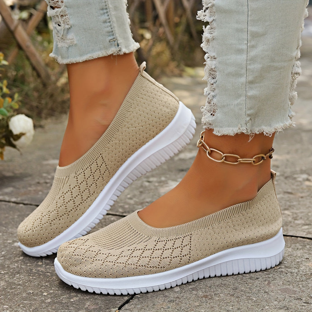 Loretta | Knit Mesh Slip-On Sneakers for Women