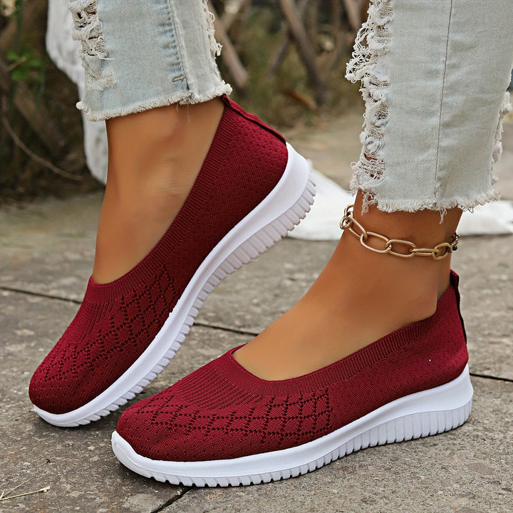 Loretta | Knit Mesh Slip-On Sneakers for Women