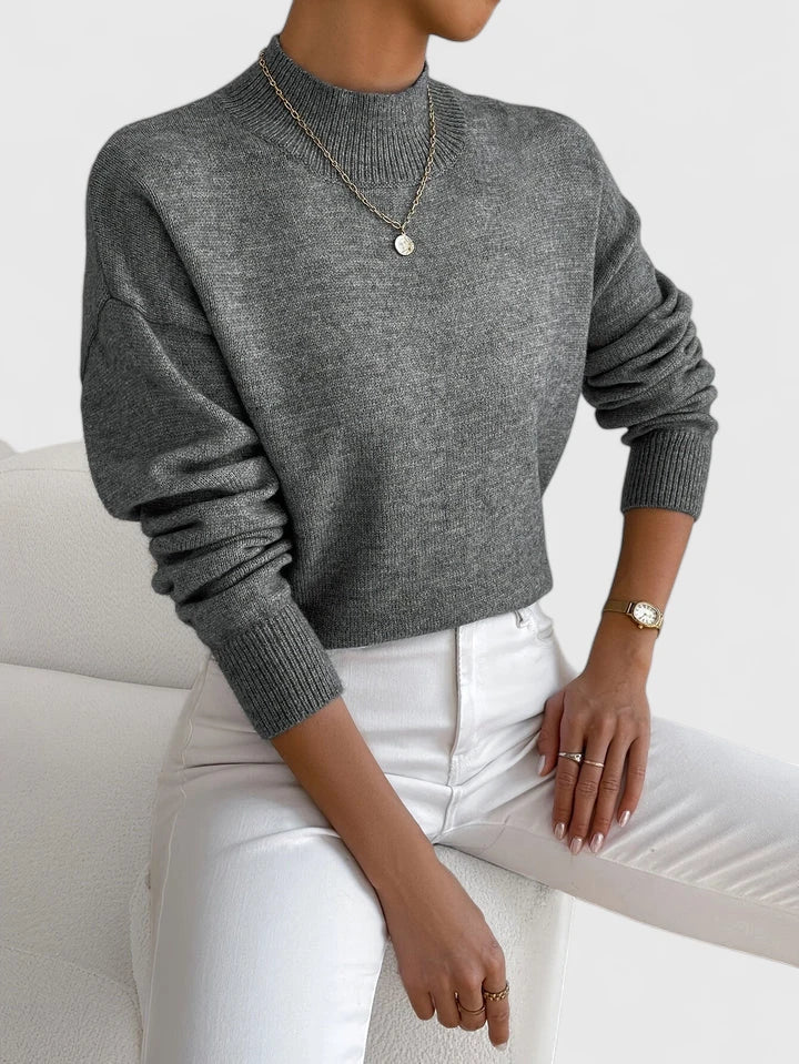 Ninette | Mock Neck Sweater with Long Sleeves