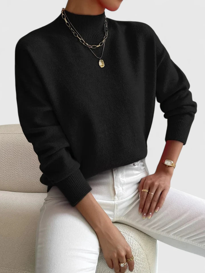 Ninette | Mock Neck Sweater with Long Sleeves