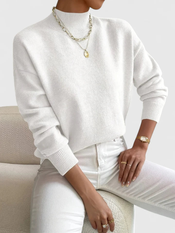 Ninette | Mock Neck Sweater with Long Sleeves