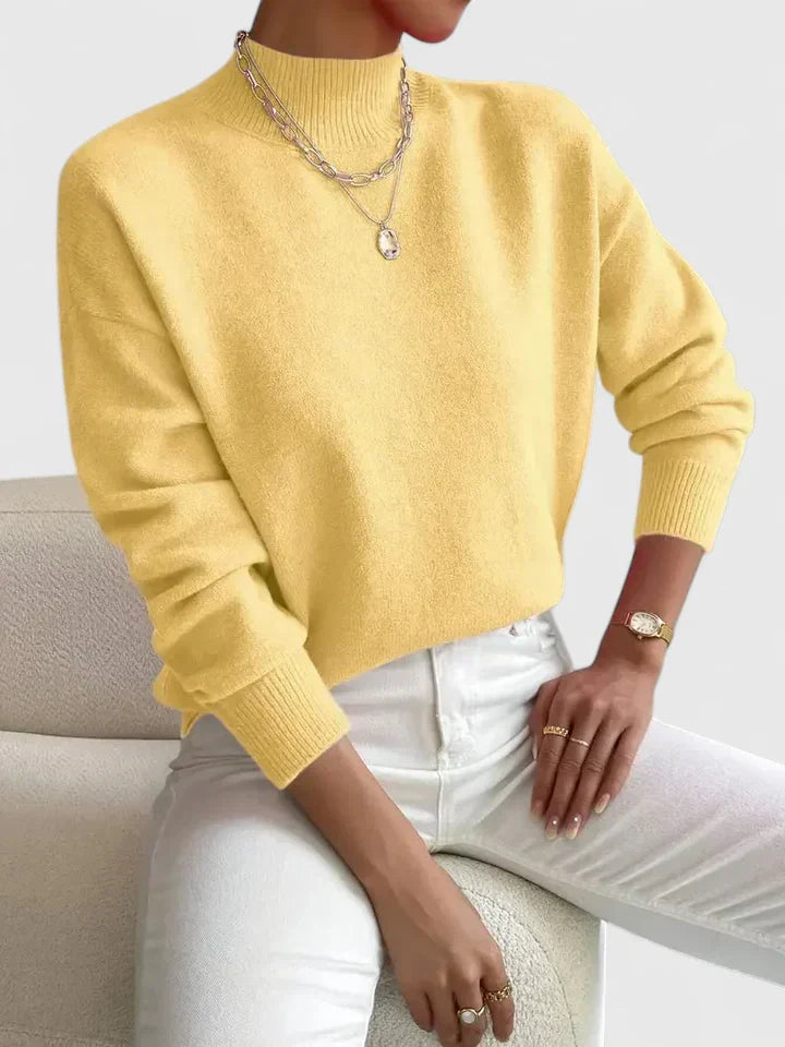 Ninette | Mock Neck Sweater with Long Sleeves