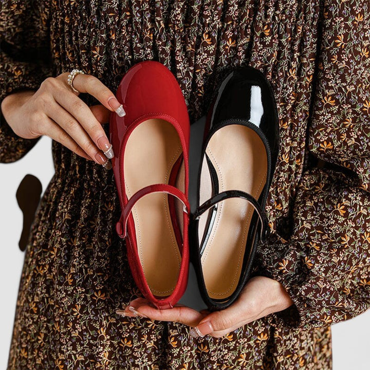 Klara | Patent Block-Heel Mary Jane Shoes