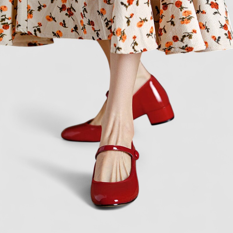 Klara | Patent Block-Heel Mary Jane Shoes