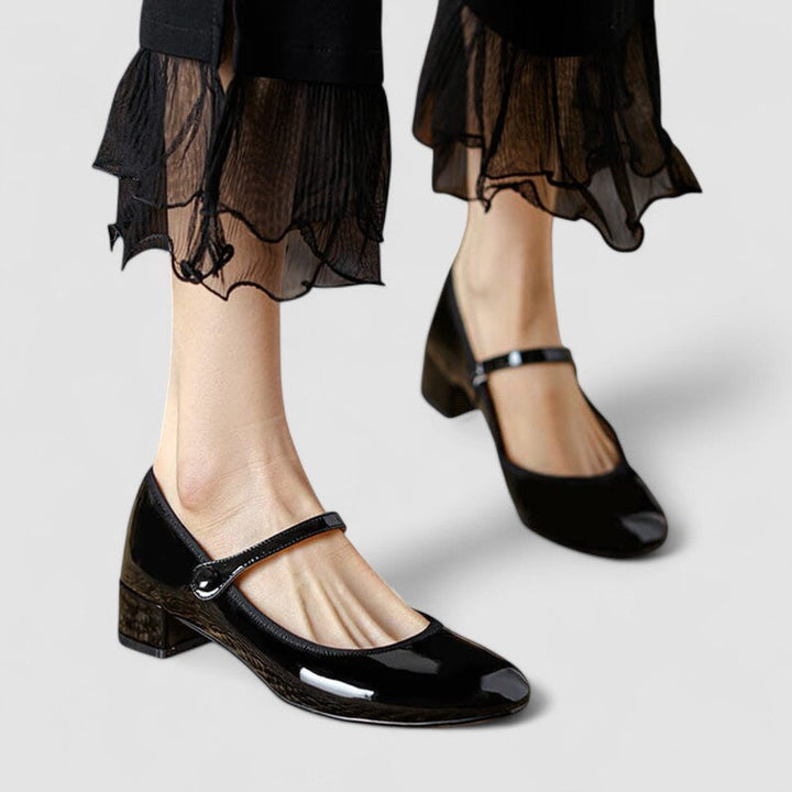 Klara | Patent Block-Heel Mary Jane Shoes