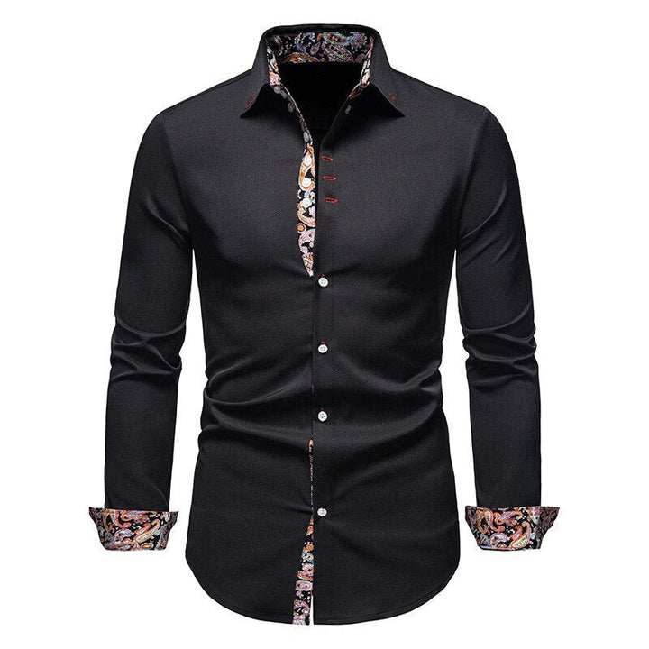Dalton | White Shirt Floral Accent Cuffs