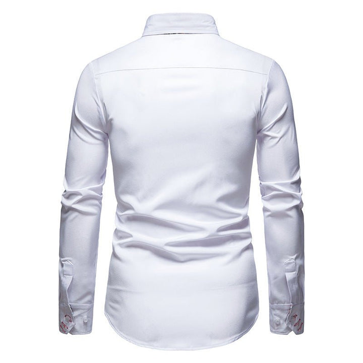 Dalton | White Shirt Floral Accent Cuffs