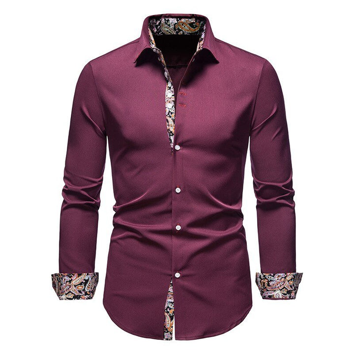 Dalton | White Shirt Floral Accent Cuffs