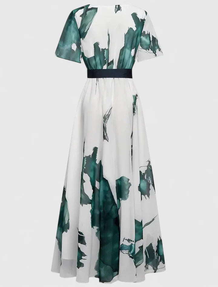 Renata | V-Neck Belted Maxi Dress