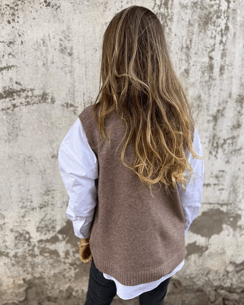 Marie | V-Neck Knit Sweater Vest for Women