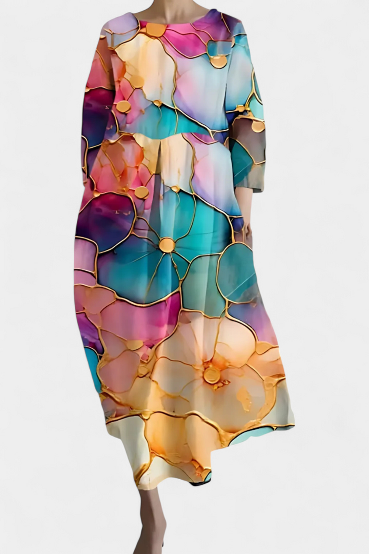 Annina | Comfortable V-Neck Midi Dress