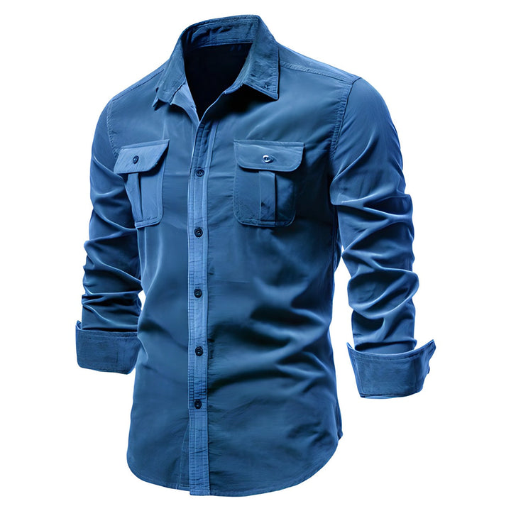 Adam | Military Style Long Sleeve Shirt