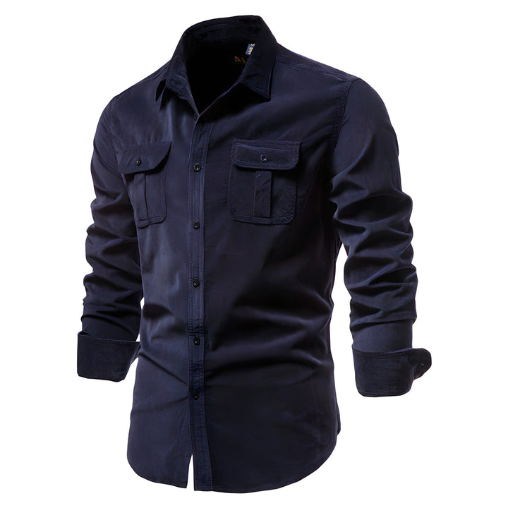 Adam | Military Style Long Sleeve Shirt
