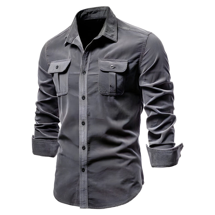 Adam | Military Style Long Sleeve Shirt