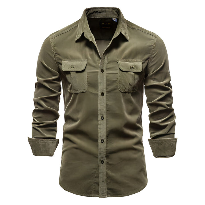 Adam | Military Style Long Sleeve Shirt