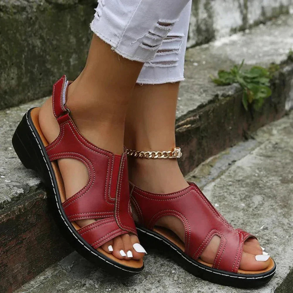 Lois | Cutout Slingback Wedge Sandals