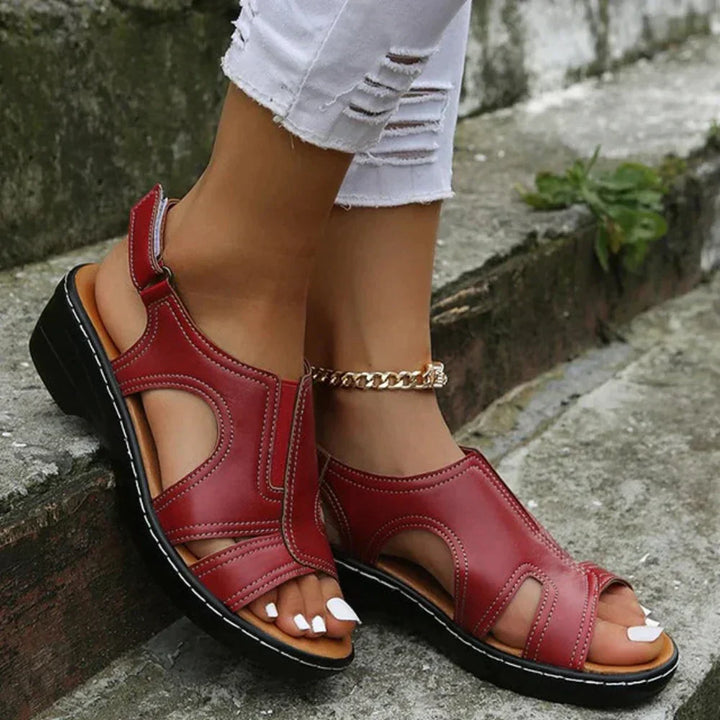Lois | Cutout Slingback Wedge Sandals