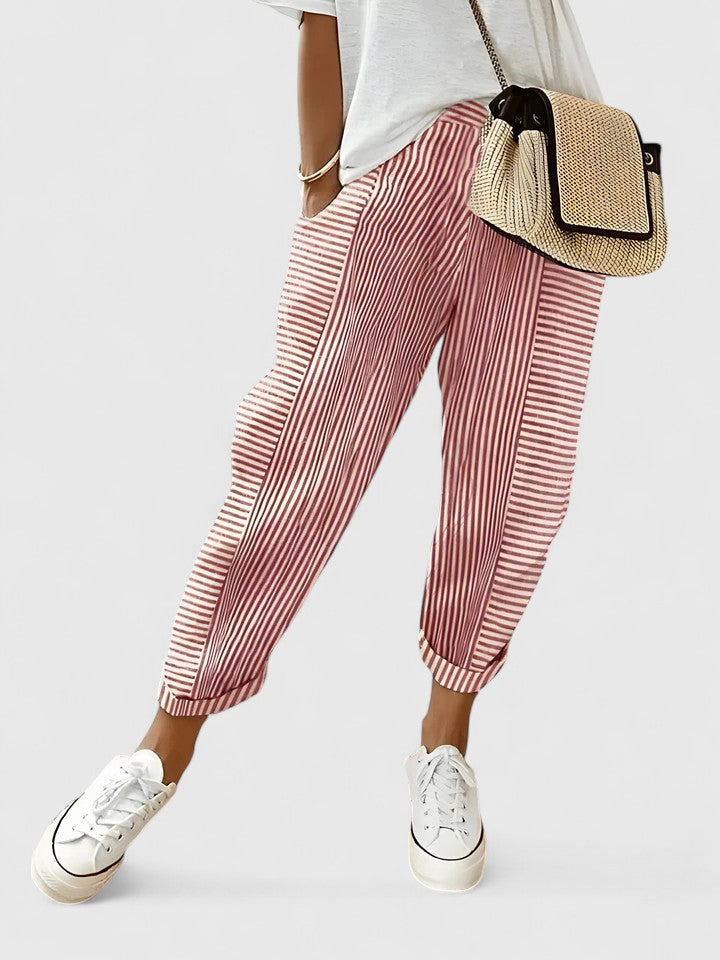 Hanna | Striped Pants with Pockets