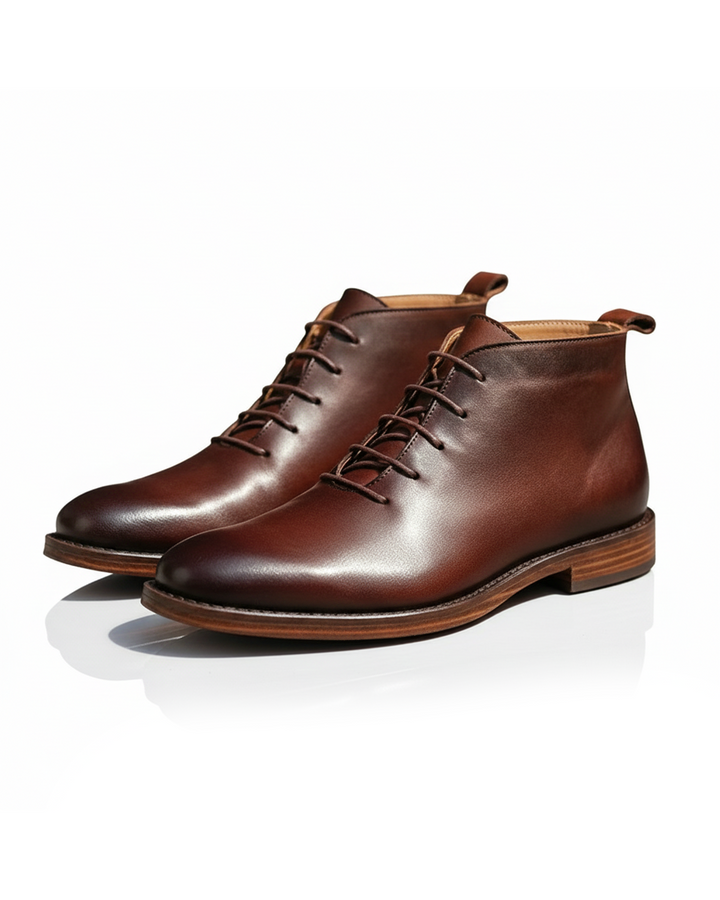 Barry | Minimal Lace-Up Ankle Boots