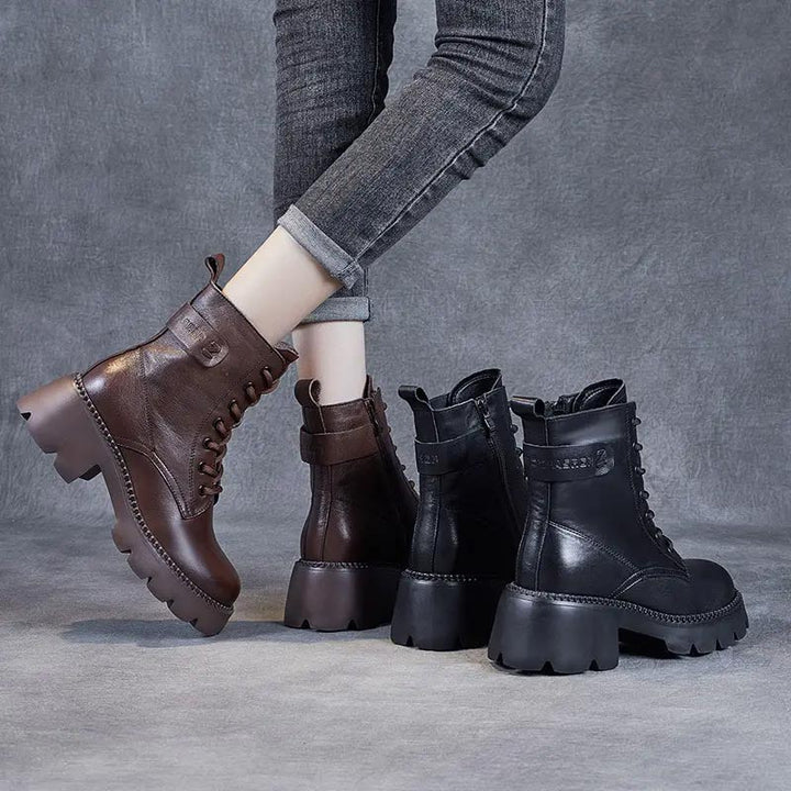 Sherry | Chunky Lace-Up Platform Boots