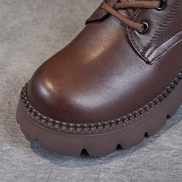 Sherry | Chunky Lace-Up Platform Boots