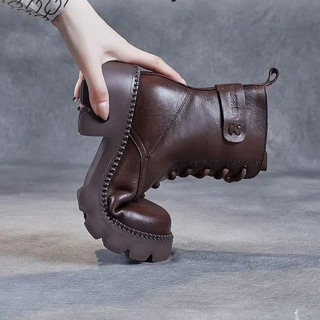 Sherry | Chunky Lace-Up Platform Boots