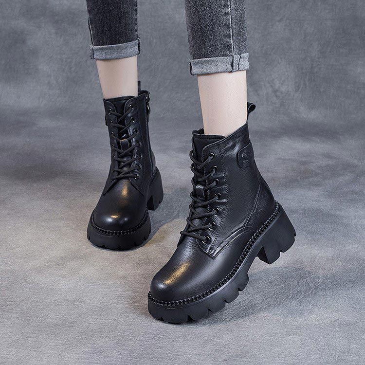Sherry | Chunky Lace-Up Platform Boots