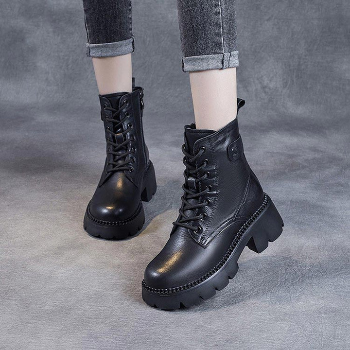 Sherry | Chunky Lace-Up Platform Boots