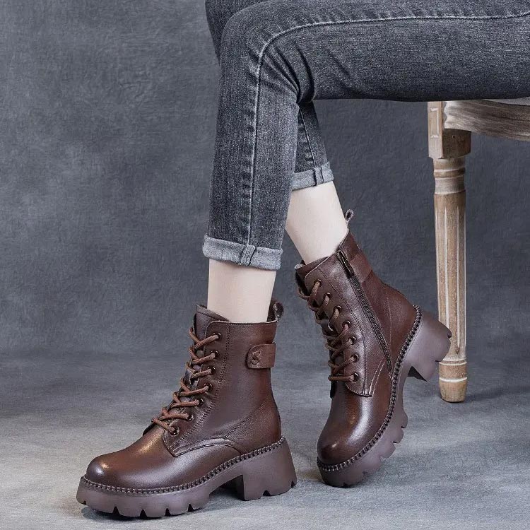 Sherry | Chunky Lace-Up Platform Boots