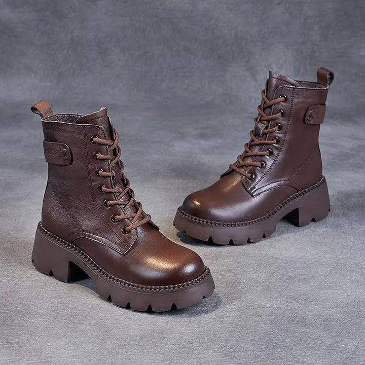 Sherry | Chunky Lace-Up Platform Boots