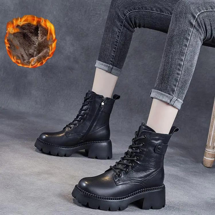 Sherry | Chunky Lace-Up Platform Boots
