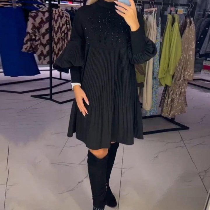 Elara | Elegant Pleated Midi Dress