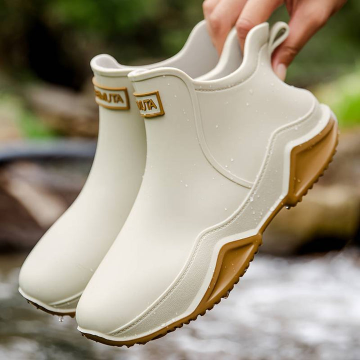 Keeley | Slip-On Ankle Rain Boots Chunky Sole