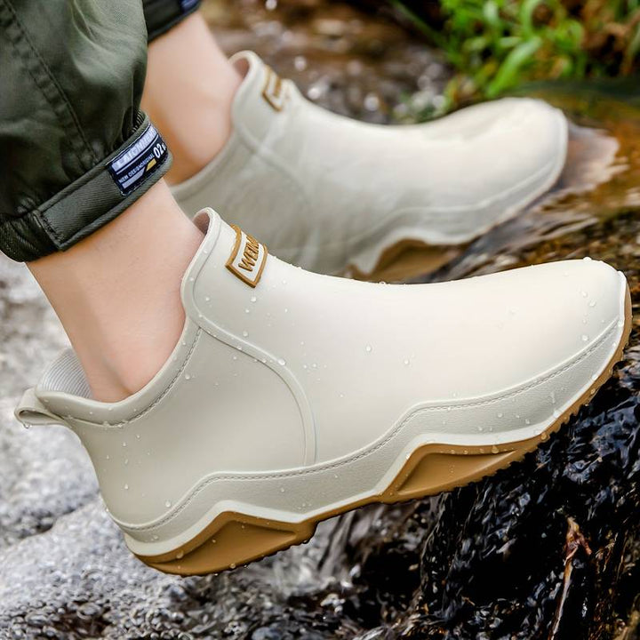 Keeley | Slip-On Ankle Rain Boots Chunky Sole