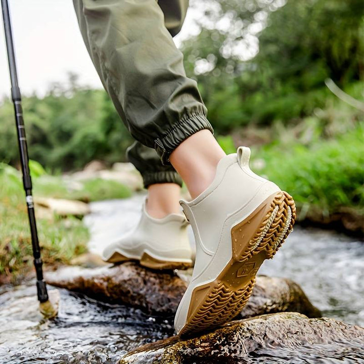 Keeley | Slip-On Ankle Rain Boots Chunky Sole