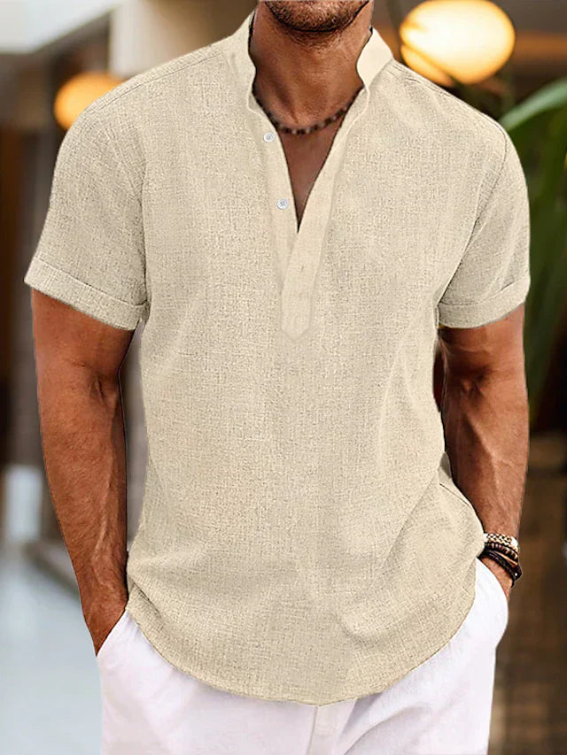 Colin | Short Sleeve Henley Shirt