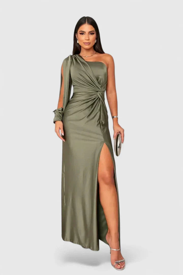 Denicia | One-Shoulder Elegant Maxi Dress
