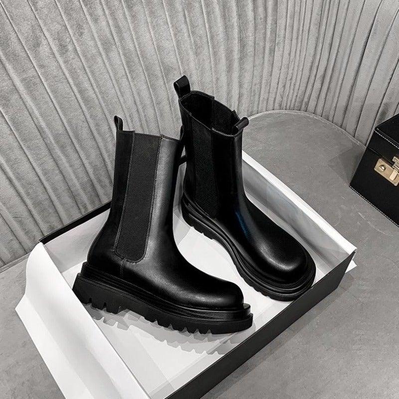 Nicolette | Pull-On Platform Ankle Boots