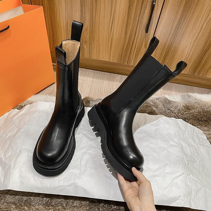 Nicolette | Pull-On Platform Ankle Boots