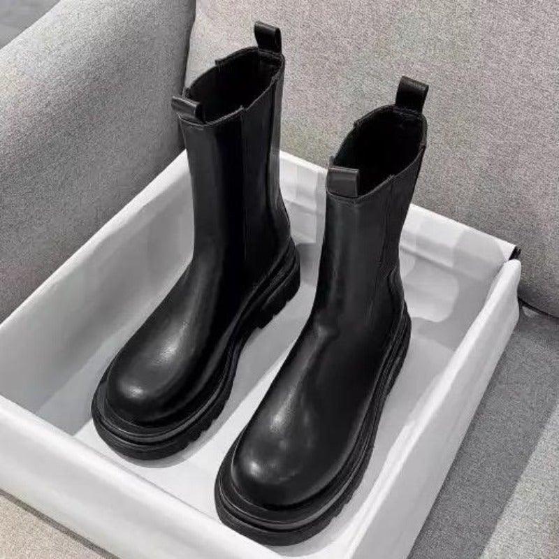 Nicolette | Pull-On Platform Ankle Boots
