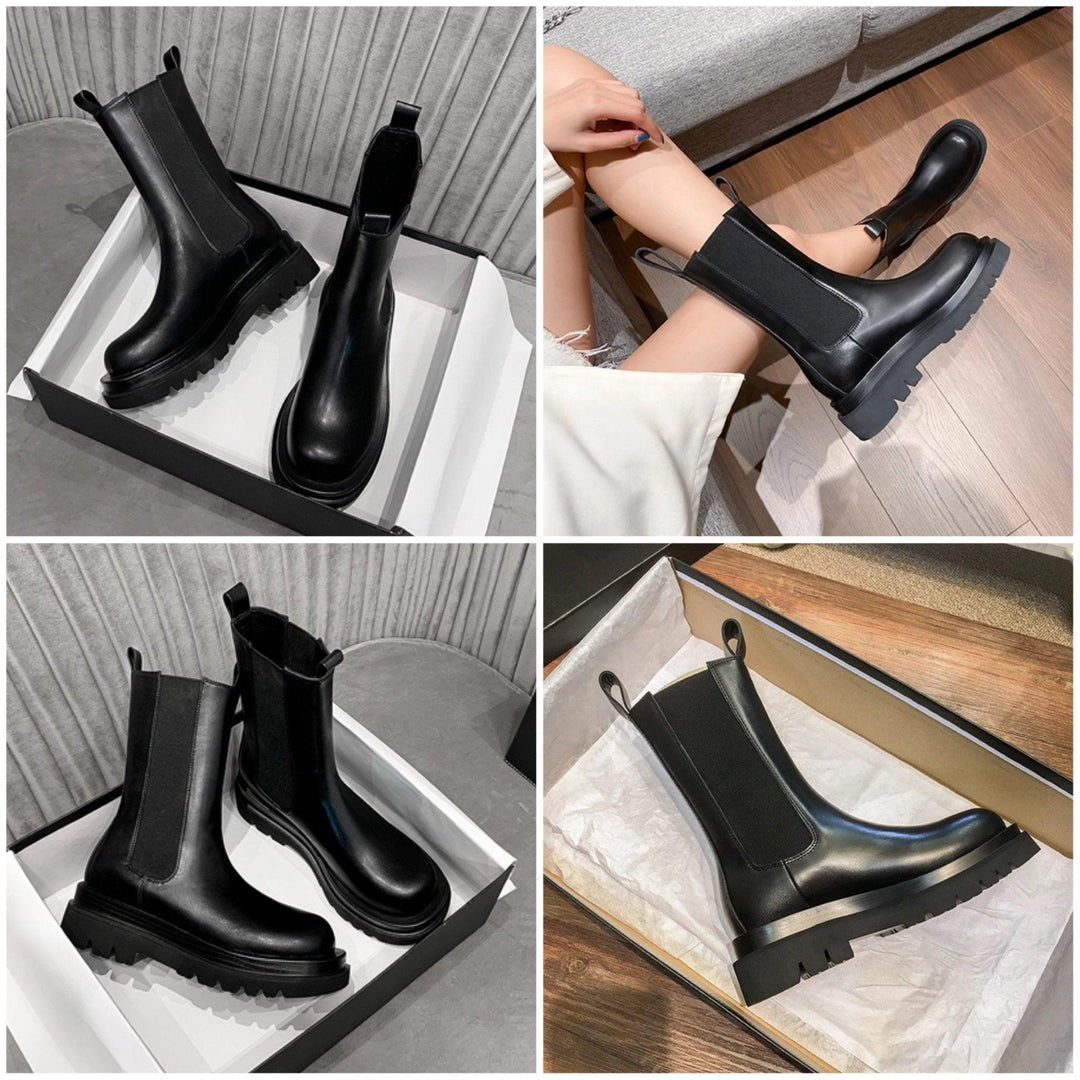 Nicolette | Pull-On Platform Ankle Boots