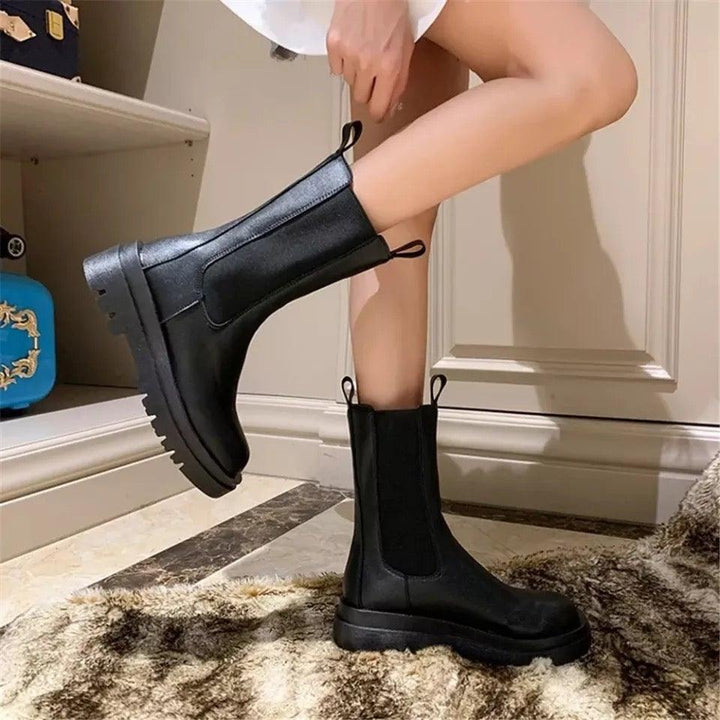 Nicolette | Pull-On Platform Ankle Boots