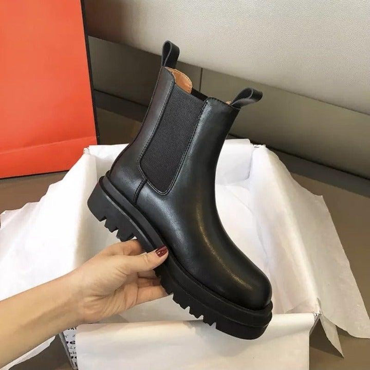 Nicolette | Pull-On Platform Ankle Boots