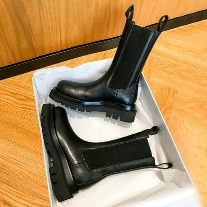 Nicolette | Pull-On Platform Ankle Boots
