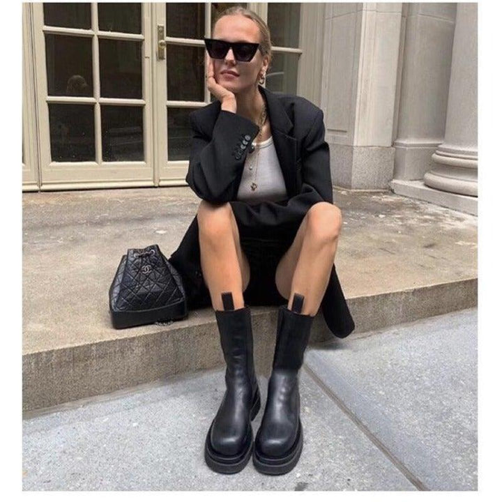 Nicolette | Pull-On Platform Ankle Boots