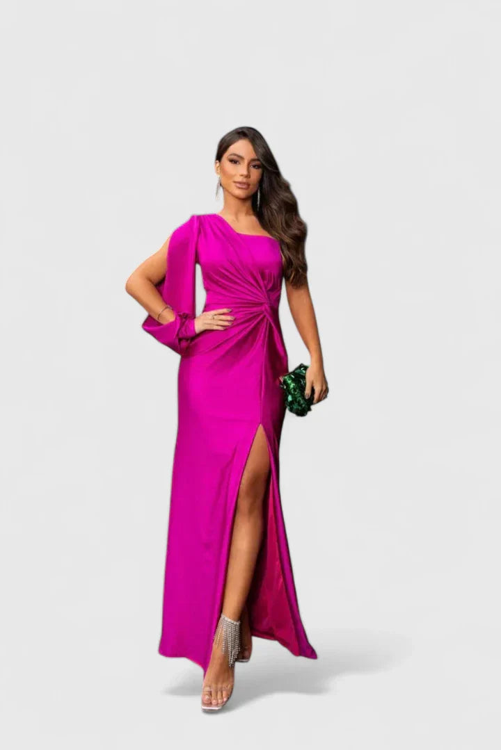 Denicia | One-Shoulder Elegant Maxi Dress