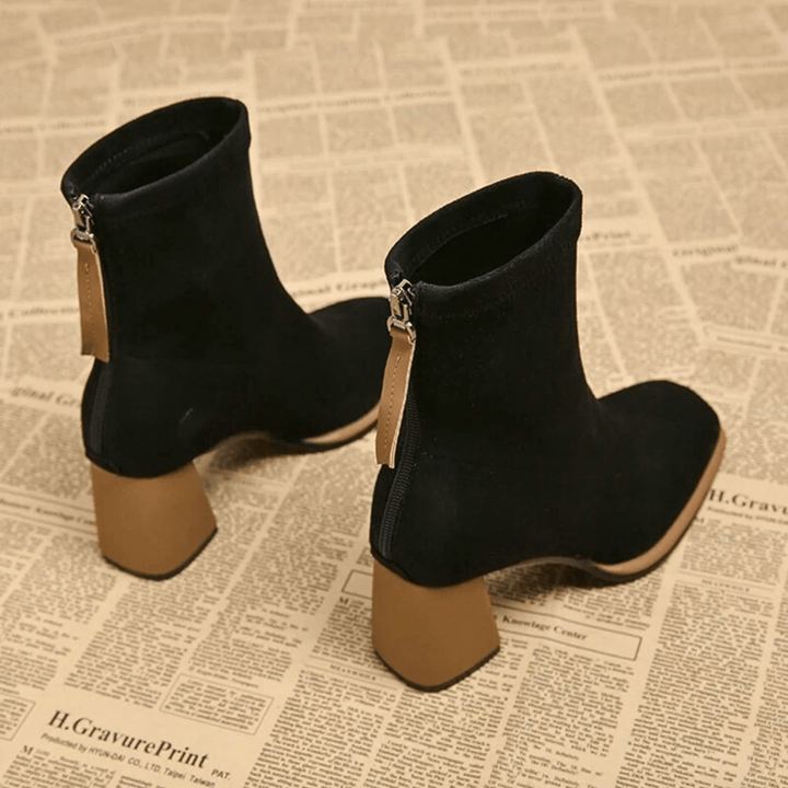 Aubriella | Smooth Block Heel Boots