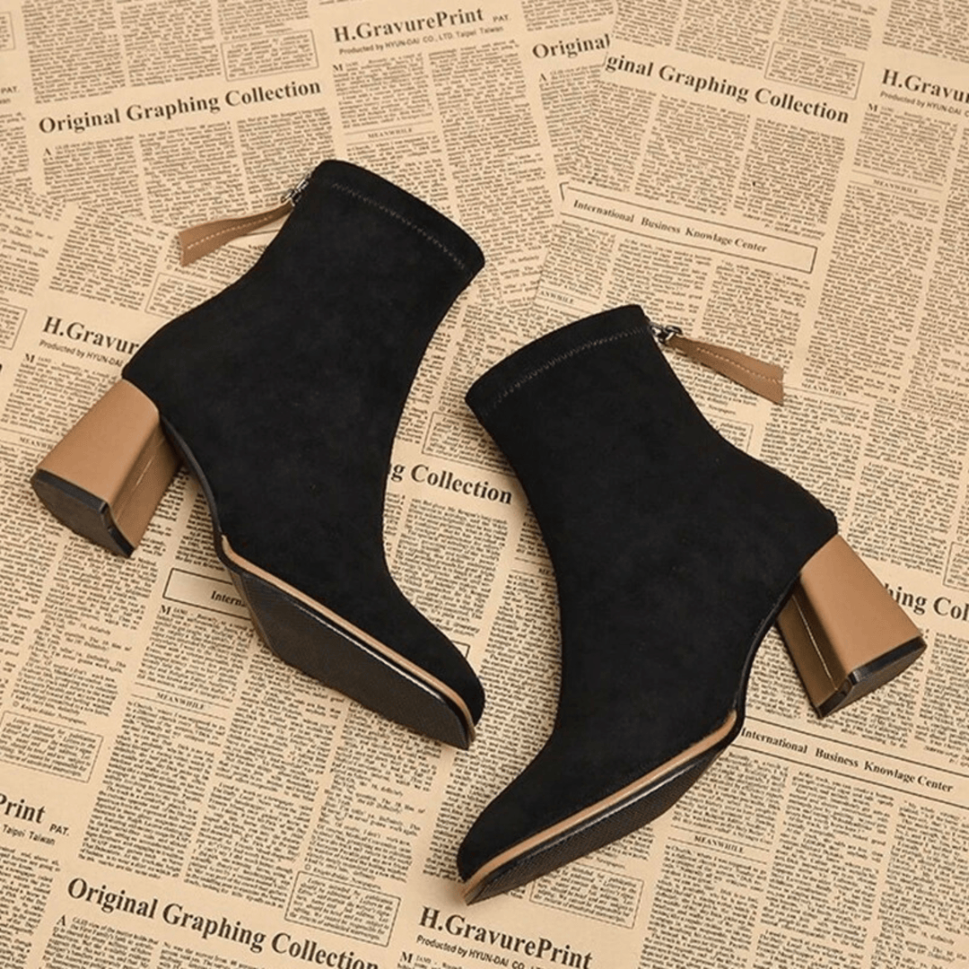 Aubriella | Smooth Block Heel Boots
